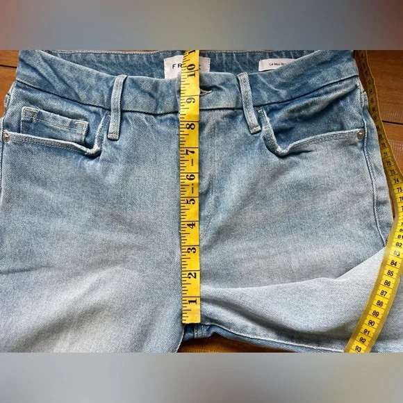 Frame Le Mini Boot in Kerwin Wash Mid Rise Light Wash NWOT Size 28 - Picture 14 of 16